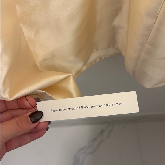 NWT Reformation Avon Mini Cream Dress size 6 - Picture 9 of 13